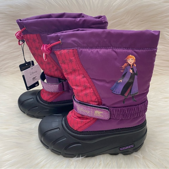 Disney X Sorel Youth Flurry Frozen Anna Snow Boots  | Youth 3 | Waterproof - Picture 2 of 7